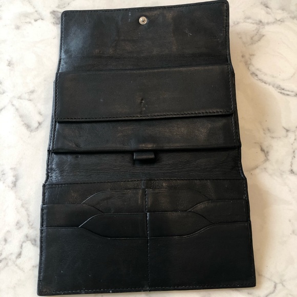 COLE HAAN LEATHER BLACK WALLET - Picture 2 of 5
